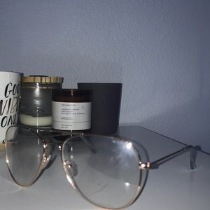 Glasses With Gold Lining.
